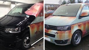 Automobilio puo&scaron;yba rūdžių plėvele