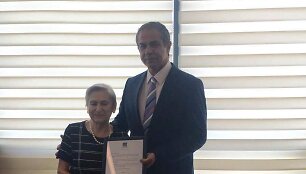 F.Brancovskaja ir Izraelio ambasadorius Lietuvoje Amiras Maimonas
