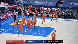 „Hawks“ ir „Thunder“ ekipos į aikštę žengė labai panašiomis aprangomis