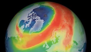 Ozono sluoksnis virš Arkties regiono smarkiai suplonėjo