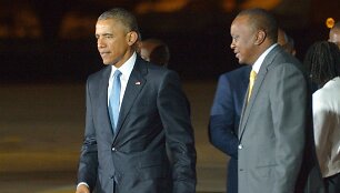 B.Obama tapo pirmuoju Keniją aplankiusiu pareigas einančiu JAV prezidentu