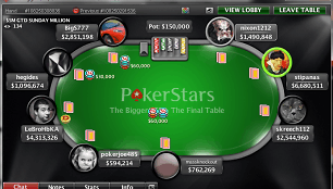 Pokeris internetiniame &bdquo;PokerStars&ldquo; kambaryje