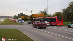 Dėl avarijų susidarė didžiulės spūstys