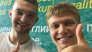 Domantas Sabonis ir Mindaugas Kuzminskas