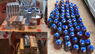Aptiktas alkoholis ir cigaretės