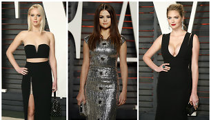 Jennifer Lawrence, Selena Gomez ir Kate Upton