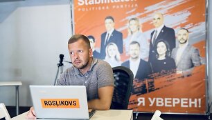 Rinkimų staigmena tapusios prorusi&scaron;kos partijos &bdquo;Už stabilumą!&ldquo;&nbsp;lyderis Aleksejus Roslikovas 
