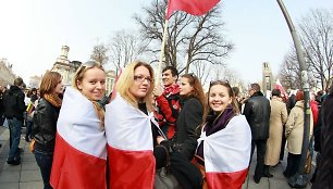 Lenkų protesto akcija Vilniuje