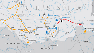 Planuojamas dujotiekis iš Rytų Sibiro į Kiniją