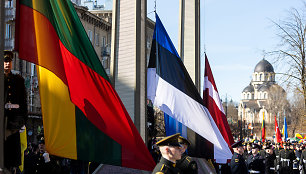 Trijų Baltijos valstybių vėliavų pakėlimo ceremonija