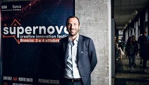 Kūrybinių inovacijų festivalio &bdquo;SUPERNOVA&ldquo; sumanytojas Lorenzo Maternini. 