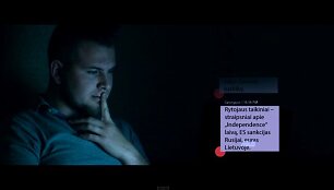 Filmo &bdquo;&Scaron;e&scaron;toji kolona&ldquo; stop kadras