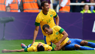 Favoritai Brazilijos futbolininkai vieninteliai olimpiadoje laimėjo visus tris žaistus mačus.