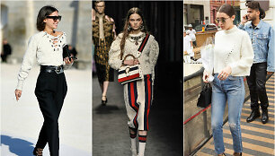 Diletta Bonaiuti, &bdquo;Gucci&ldquo; 2016 m. rudens-žiemos kolekcijos modelis, Bella Hadid