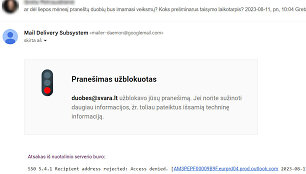 I&scaron;siuntusi lai&scaron;ką &bdquo;Kauno &scaron;varai&ldquo; kaunietė sulaukė prane&scaron;imo, kad yra blokuojama
