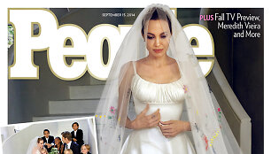 Angelina Jolie savo vestuvių dieną