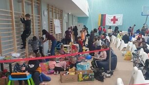 Registracijos centras Klaipėdoje pirmąją darbo dieną, kovo 14-ąją.