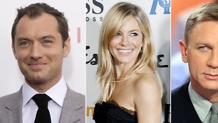 Jude'as Law, Sienna Miller ir Danielis Craigas