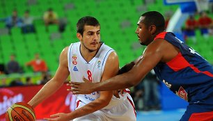 Nemanja Bjelica ir Borisas Diawas