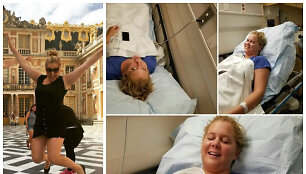 Amy Schumer per atostogas Paryžiuje apsinuodijo maistu ir atsidūrė ligoninėje