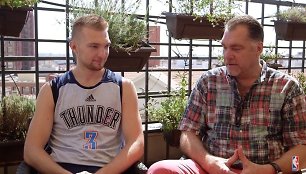 Domantas Sabonis ir Arvydas Sabonis