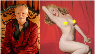 Hugh Hefneris ir nuogos Marilyn Monroe nuotrauka, pasirodžiusi pirmajame „Playboy“ numeryje