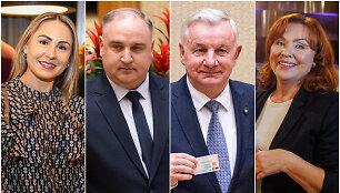 Laura Asadauskaitė-Zadneprovskienė,  Mantas Po&scaron;kus,  Rimantas Sinkevičius ir Daiva Petkevičienė