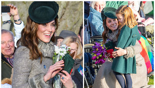 Kembridžo hercogienė Kate Middleton su dukra princese Charlotte