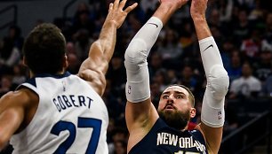 Jonas Valančiūnas prieš Rudy Gobert'ą