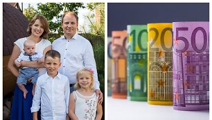 Finansinio ra&scaron;tingumo ugdytoja L.Banytė-Surplienė su &scaron;eima