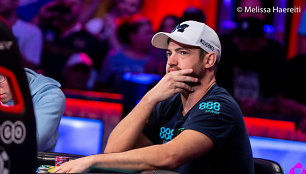 Joe Cada WSOP finalo pirmoje dienoje / organizatorių nuotr.