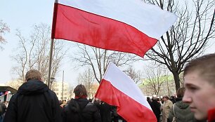 Lenkų protesto akcija Vilniuje