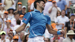 &bdquo;Miami Open&ldquo; finalas: Novakas Džokovičius &ndash; Kei Nishikoris