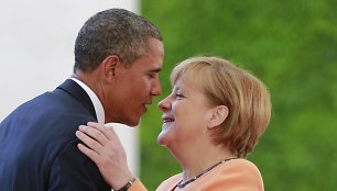 Barackas Obama ir Angela Merkel