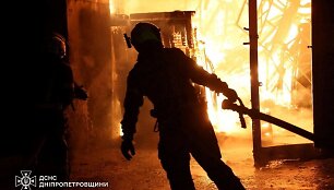 Karas Ukrainoje / State Emergency Service of Ukrai / via REUTERS