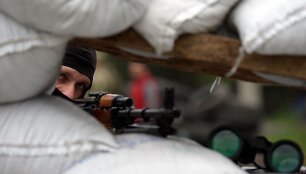 Ginkluotas prorusi&scaron;kas separatistas Slovjanske