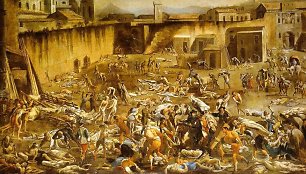 Įvykių amžininko Domenico Gargiulo paveikslas „Neapolis 1656-ųjų maro metu“
