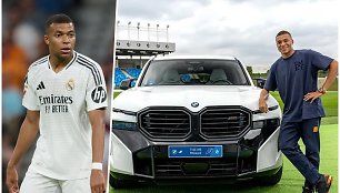 Kylianas Mbappe ir jo naujasis BMW