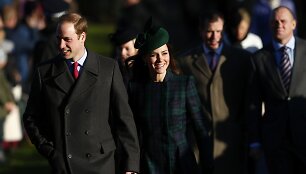 Princas Williamas ir Kembridžo hercogienė Catherine Kalėdų rytą Sandringame