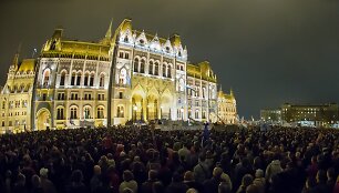 Demonstrantai Budape&scaron;te 
