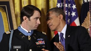 Williamas Swensonas ir JAV prezidentas Barackas Obama