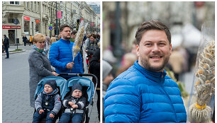 Merūnas Vitulskis su sūnumis