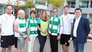 Pirmadienį Vilniaus &bdquo;Žalgirio&ldquo; futbolininkus aplankė Lietuvos užsienio reikalų viceministras Mantvydas Beke&scaron;ius ir Lietuvos Respublikos generalinė konsulė Brazilijoje Laura Guobužaitė