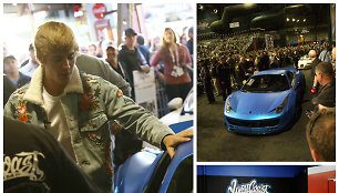 Justinas Bieberis ir aukcione parduota jo „Ferrari“
