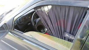 Ukrainiečio taksi automobilio vairuotojo darbo vieta