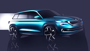 &bdquo;&Scaron;koda&ldquo; i&scaron;platino koncepcinio visureigio VisionS nuotraukas