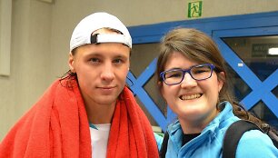 Ričardas Berankis ir jo gerbėja Maria De Manuel