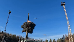 Branduolinės pratybos Rusijoje &ndash; paleistos tarpžemyninės raketos   