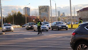 Edukologijos žiede eismo judėjimu rūpinasi policija