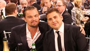 Leonardo DiCaprio ir Jonah Hillas